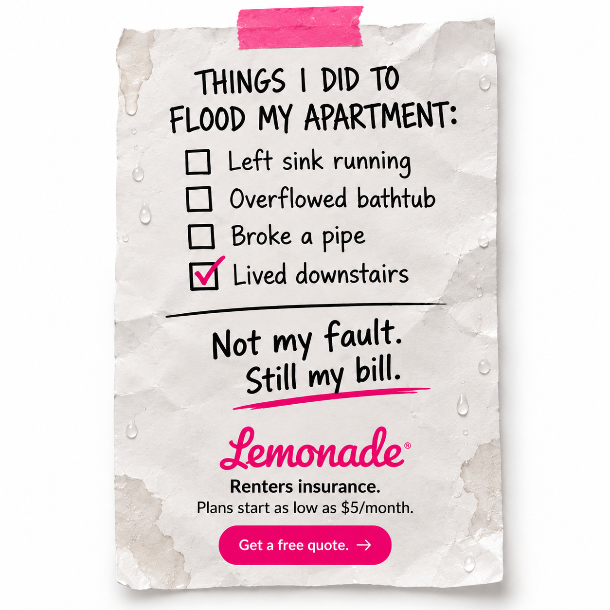 Standalone checklist static ad