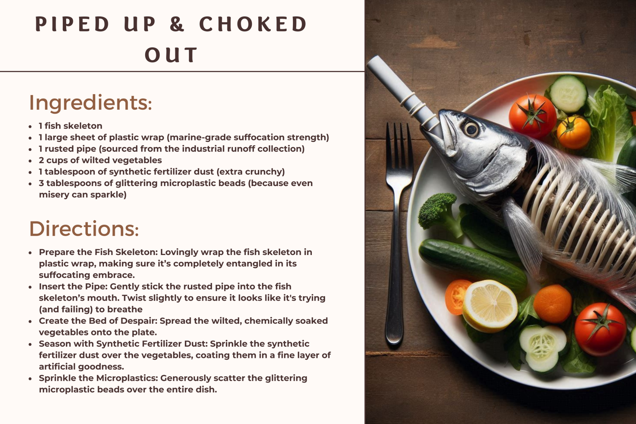 Piped Up and Choked Out recipe execution