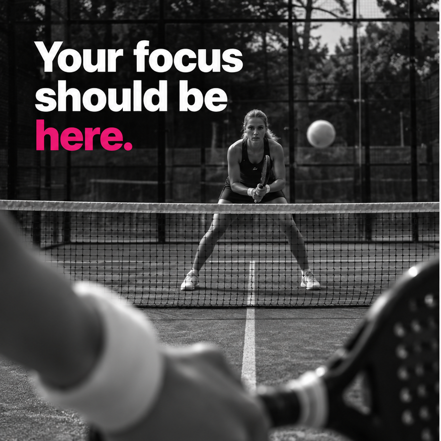 Znake carousel frame reading: Your focus should be here